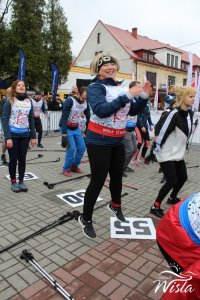 Alicja Cieślar w czasie rozgrzewki